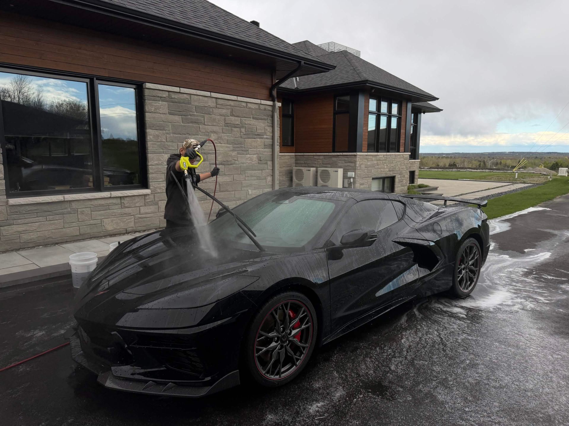Freshly detailed Corvette